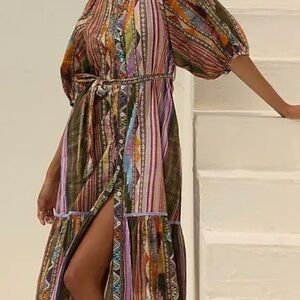 EUC Ro’s Garden flirty midi dress in Multicolor